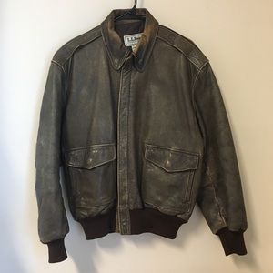 Vintage L.L Bean leather bomber jacket